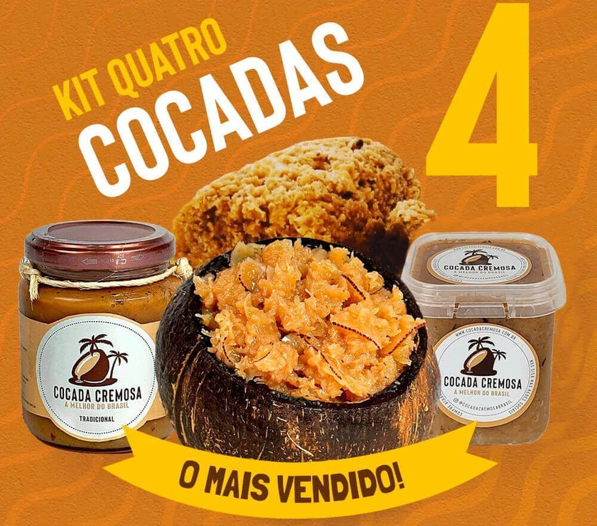 Kit com 4 Cocadas Cremosas (O Mais Pedido, IMPERDÍVEL)