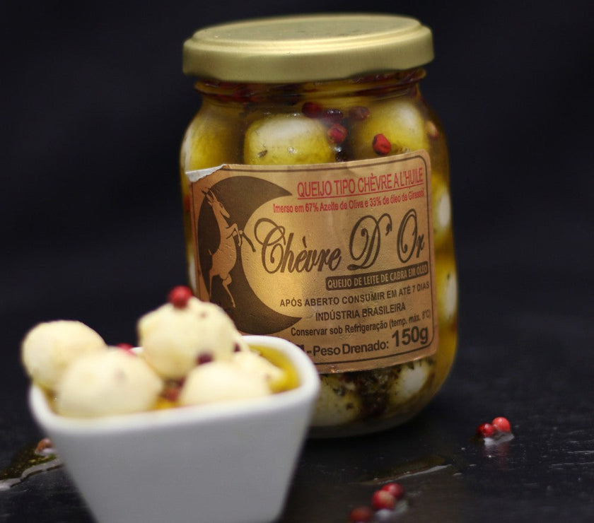 Queijo De Cabra Boursin Chèvre A L'Huile Conserva 150G Drenado - Serra das Antas