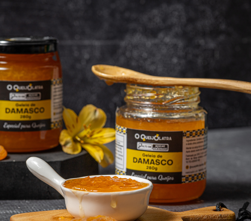 Geléia Artesanal de Damasco - Especial para Queijos  280G